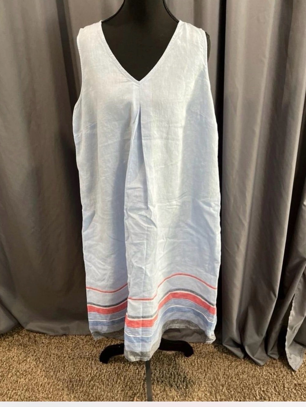 J. Jill Light Blue Linen Dress